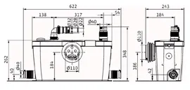 Установка напорная HiSewlift 3-35, WILO