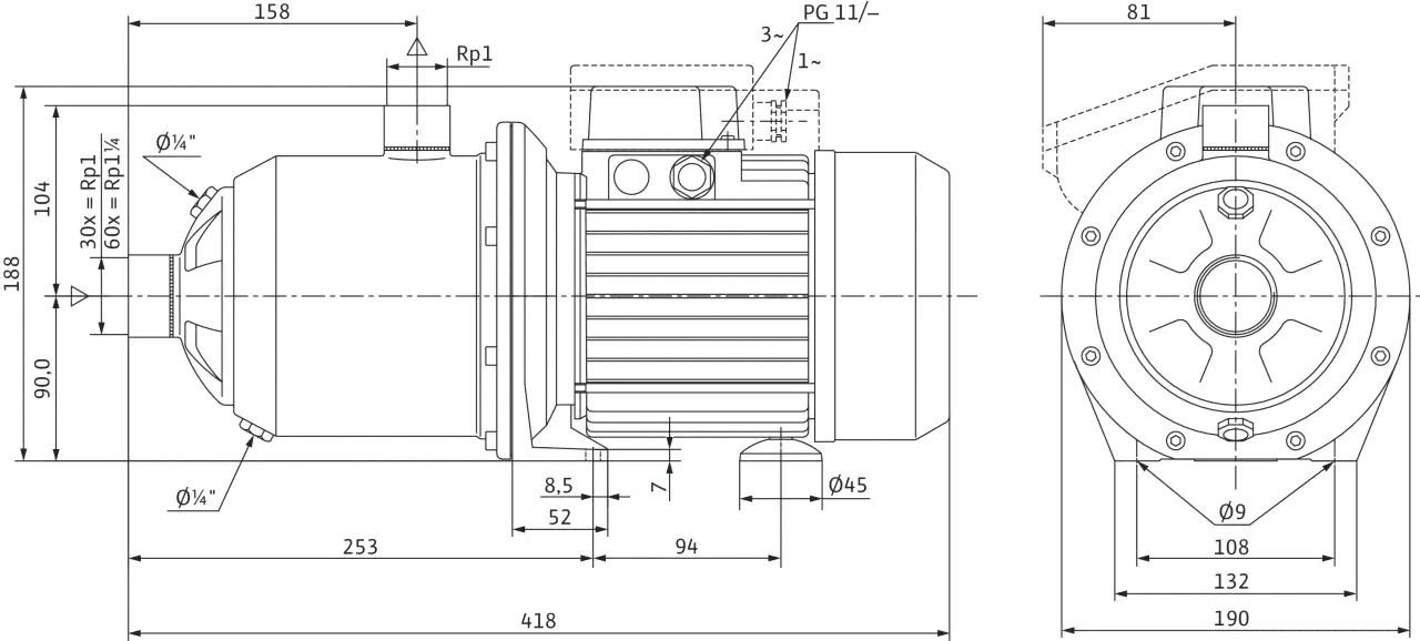 Центробежный насос Wilo MP 604-DM-0