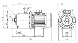 Центробежный насос Wilo Economy MHI 203-1/E/3-400-50-2